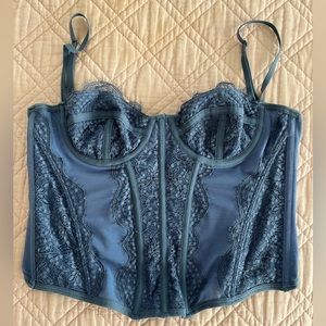 Out From Under Blue Urban Outfitters Corset Top